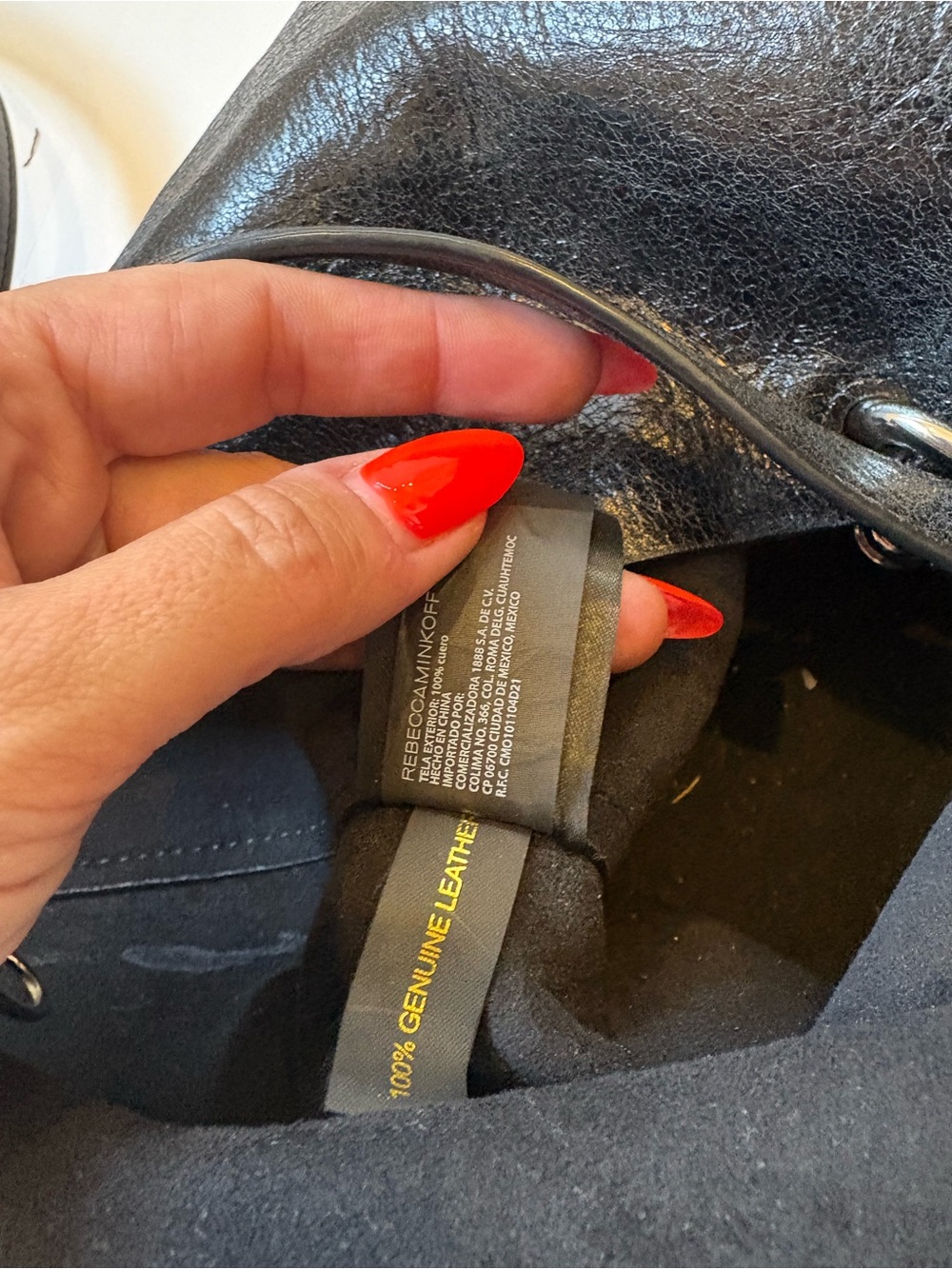 Rebecca Minkoff Black Leather Tote Bag - Picture 6 of 15